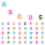 Assorted Color Acrylic Letter Beads for DIY Bracelets 8