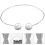 Masteelf 2 Perlenschnur Vorhang Halter Transparent 8
