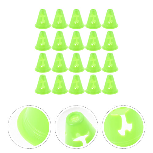 20Pièces Cônes De Marquage Verts Pe Pour Exercices Jeux 2