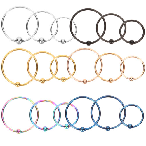 18 Teile Nasenring Piercing Ring Ohrringe 2