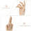 Raindrops Holz Handmodell Beige 1 Satz 12 Zoll 11