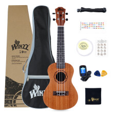 Concert Mahogany Wooden Ukulele 21 Inch Starter Kit