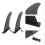 2Stk Surfboard Fin Kunststoff Marine Ersatzteil 5