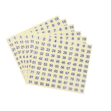 Beige Digitale Nummer Stickers Zelfklevend Voor Organisatie