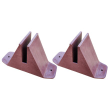 2Set Braune PVC Zaunpfostenbasis Für Garten Und Villa