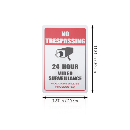 2Stück No Trespassing Metallschilder Mit Farbdesign 1