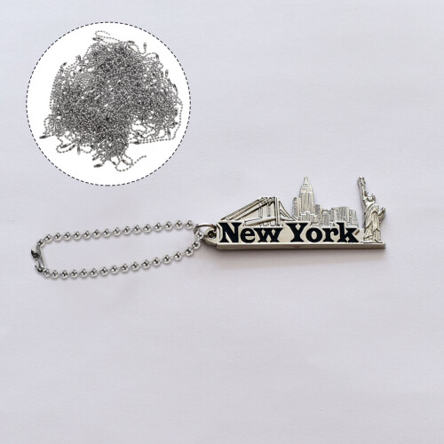 100 Kugelrollkette, Diy Perlenkette, Strass, Silber 2