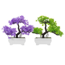 Künstliche Bonsai Grün Kunststoff 2 Stk 24x21x9cm