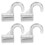 4 Haken 5,00x4,50x2,70 cm Silber 9