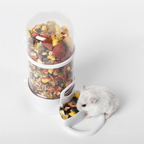 Hamster Hase Futter Automat Weiß Kunststoff 2