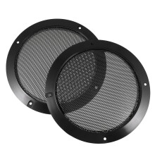 2St Zwart Plastic Ijzeren Sub-Woofer Bescherming Audio Speaker