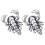 Worgeous Herren Ohrstecker Ohrstecker Silber 1 Paar 9