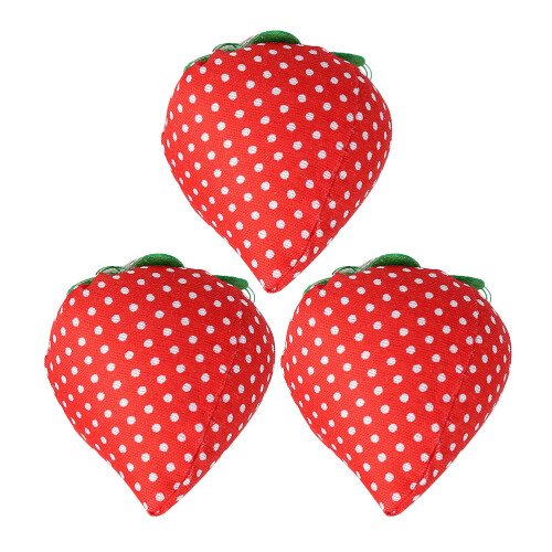 Hergebruikbare Naaldkussen Aardbei Rood 3 Stuks 2