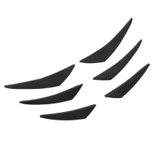 Exterior Enhancement Stoßfänger Lippe Splitter Fin Schwarz PVC 1 Satz