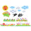Raindrops Back To School -Ausschnitte Anschlagbrett-Set 7