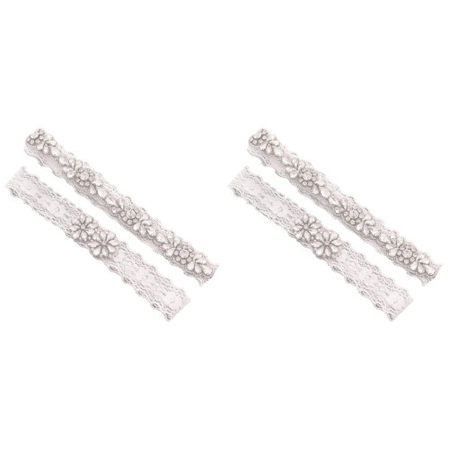 2 Paar Strumpfband Spitze Beinschmuck Accessoire 1