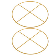 Iron Ringe Für Kranzgestaltung 2Stück Goldene Runde Metallbastelringe