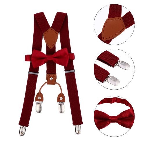 1 Set 4 Hosenträger Mit Fliege Kleidung 1
