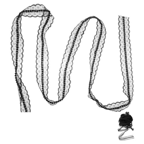 Lace Trim Polyester 10Set 660X1,2In Schwarz