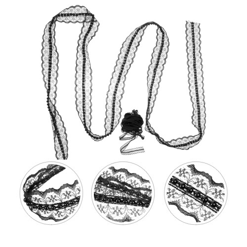 Lace Trim Polyester 10Set 660X1,2In Schwarz 2