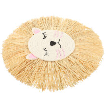4Stk Animal Head Gewebte Wanddekoration Anhänger