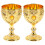 2 Sets Retro Relief Metall Weinkelch 2 3
