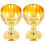 2 Sets Retro Relief Metall Weinkelch 2 8