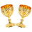 2 Sets Retro Relief Metall Weinkelch 2 10