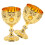 2 Sets Retro Relief Metall Weinkelch 2 9