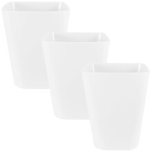 3 Stuks Menselijke Buitenvuilnisbak Kantoor 23,00x20,00x20,00 Cm Wit