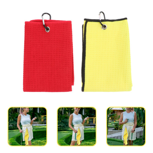 2Stk Golftuch Großes Polyester 2