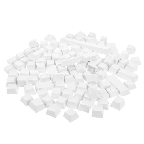 Keyboard Mecanichal Mechanical Keypad Caps Translucent White Pbt 1