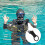 Scuba Octopus Houder Zwart Silicone Band Set 7