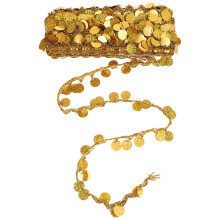 Raindrops Zuschnittbare Glitzerfransen Pailletten Kleidung Gold