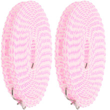 2Stk Camping Wäscheleine Rosa Winddicht Robust Für Outdoor