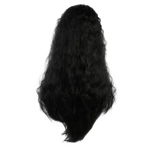 Schwarze Echthaar Afro Lockenperücke Für