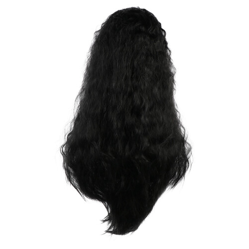 Schwarze Echthaar Afro Lockenperücke Für