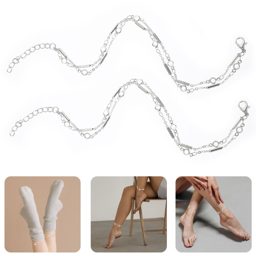 2 Verstelbare Zilveren Armbanden Legering Vrouwen 2