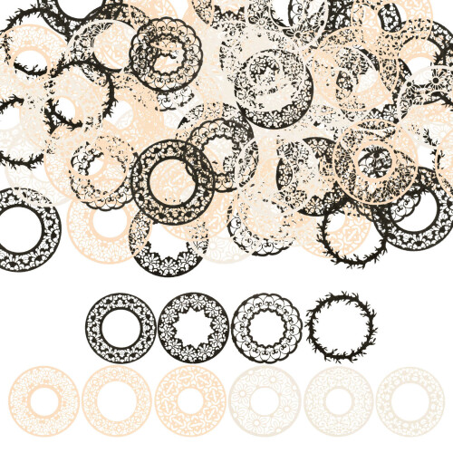 40 Bögen Scrapbooking Zubehör Durchbrochenes Material Papier
