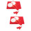2 Paar Braut Make-up Tassel Spiegel 9