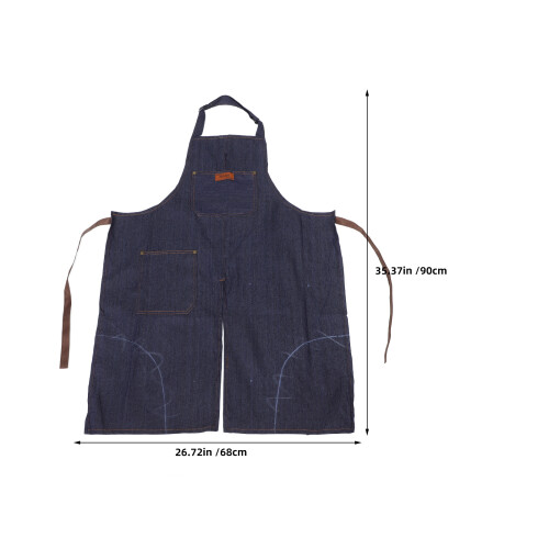 Unisex Verstellbare Denim Koch Schürze 1