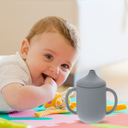 Dark Grey Sippy Cup Für Kleinkinder Täglichen Gebrauch 1 2