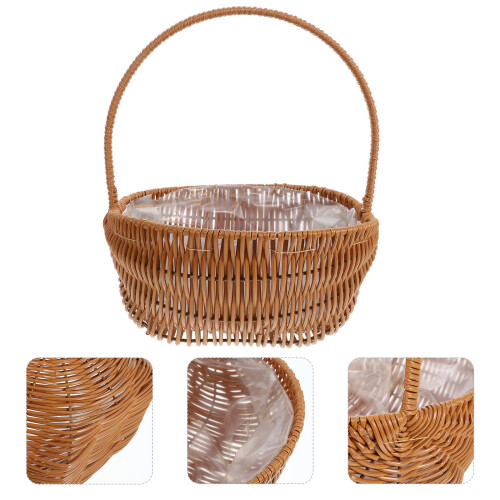 Weaving Körbe Weiden Picknick – Gewebte Aufbewahrung Einkauf 2