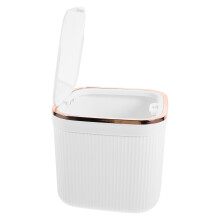 Worgeous Bin Desktop Müllbehälter Büro 16,00x16,00x14,50 cm Weiß