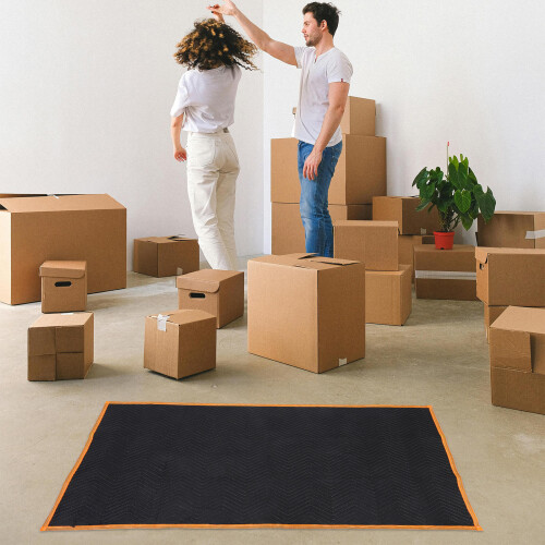 Packing Decken Umzugshilfe Schwarz Vlies 1 2