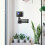 1Ensemble Support Projecteur Noir Murale Acier Inox Pratique Maison 4