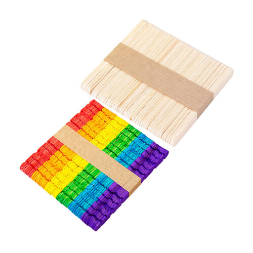 500Stk Holz Eisstäbchen Bastelstäbchen Für Eiszubereitung