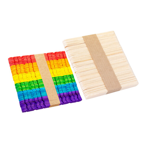 500Stk Holz Eisstäbchen Bastelstäbchen Für Eiszubereitung 2