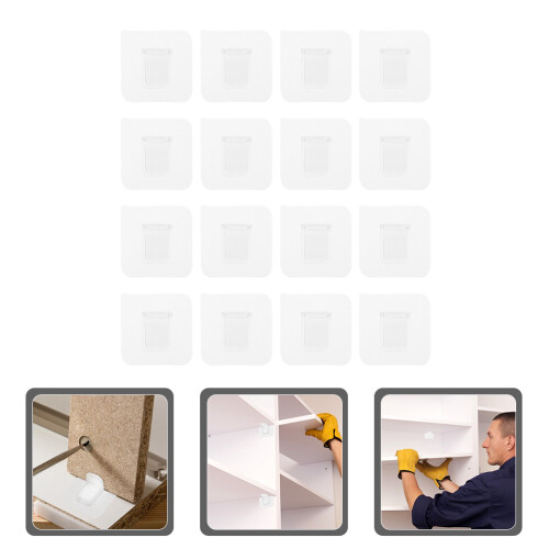 Shelf Support Clips Transparent 16 2,36x2,36x0,98 Inch 2