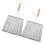 2Stk Platzsparender Grillrost Holzgriff Für Barbecue 11